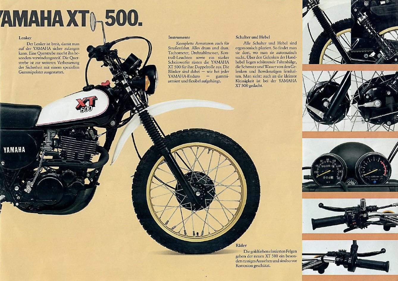 Yamaha XT500 Prospekt 1980
