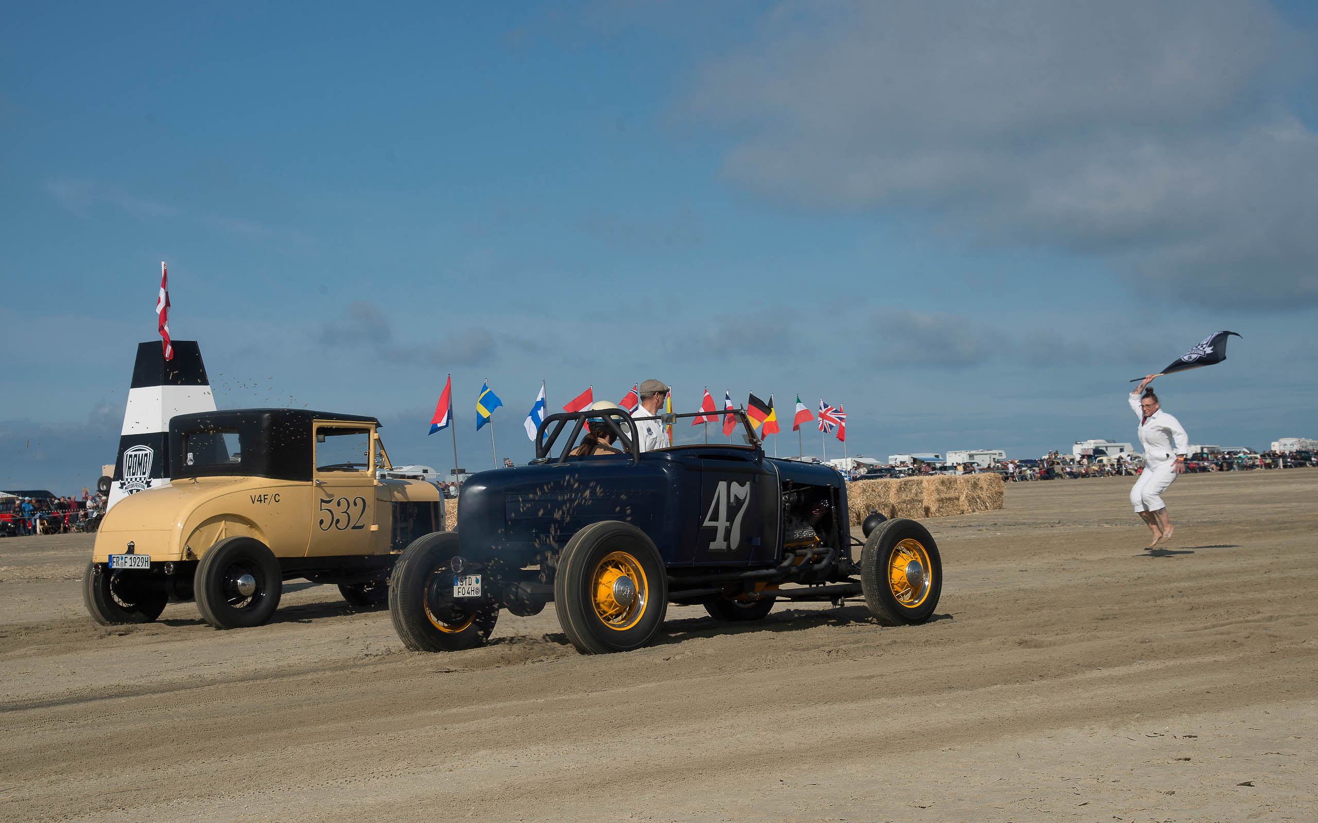 Beachboys in Eile Römö Motorfestival am Strand in Dänemark