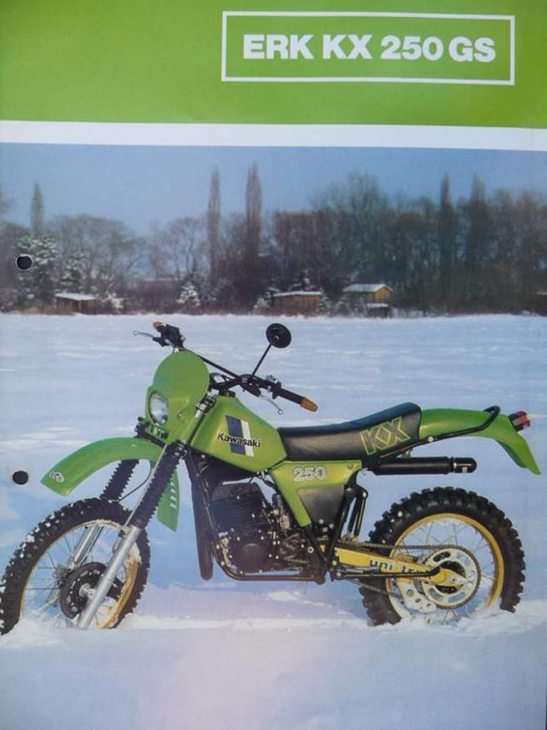 Die Firma ERK aus Kassel baute nur 50 Exemplare der Kawasaki KX 250 