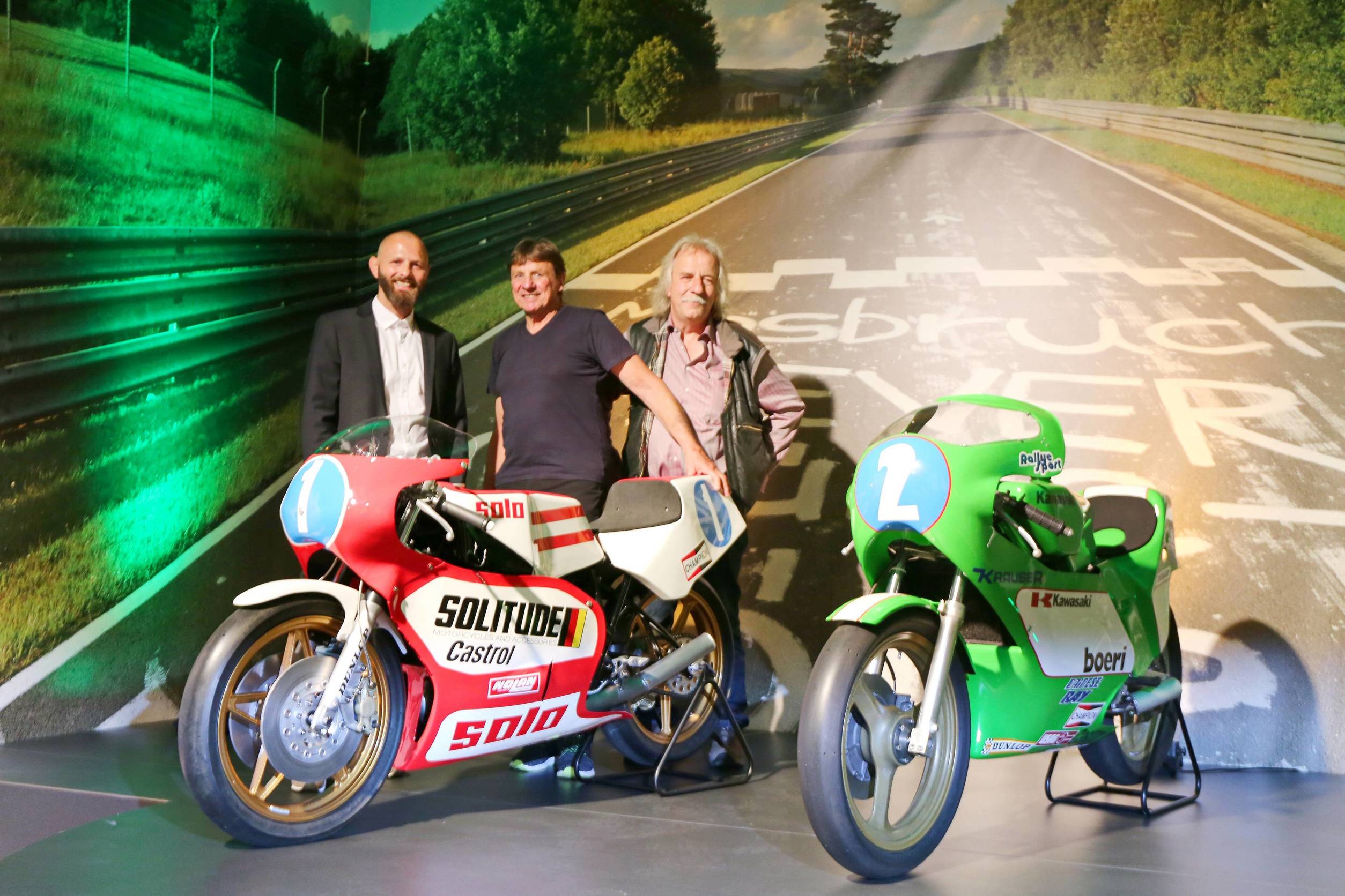Die Motorräder von Toni Mang und Jon Ekerold sind Highlights der neuen Ausstellung im Ringwerk