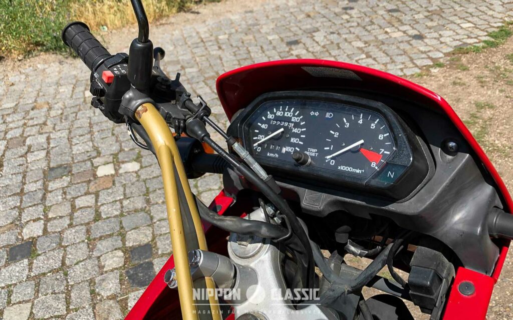 Das Cockpit der Honda NX 650 Dominator gibt keine Rätsel auf 