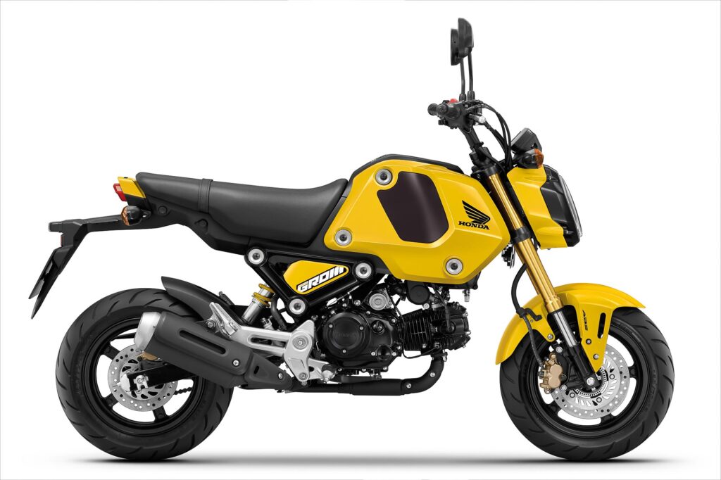 Honda MSX125 GROM Modelljahr 2022 in Pearl Queen Bee Yellow